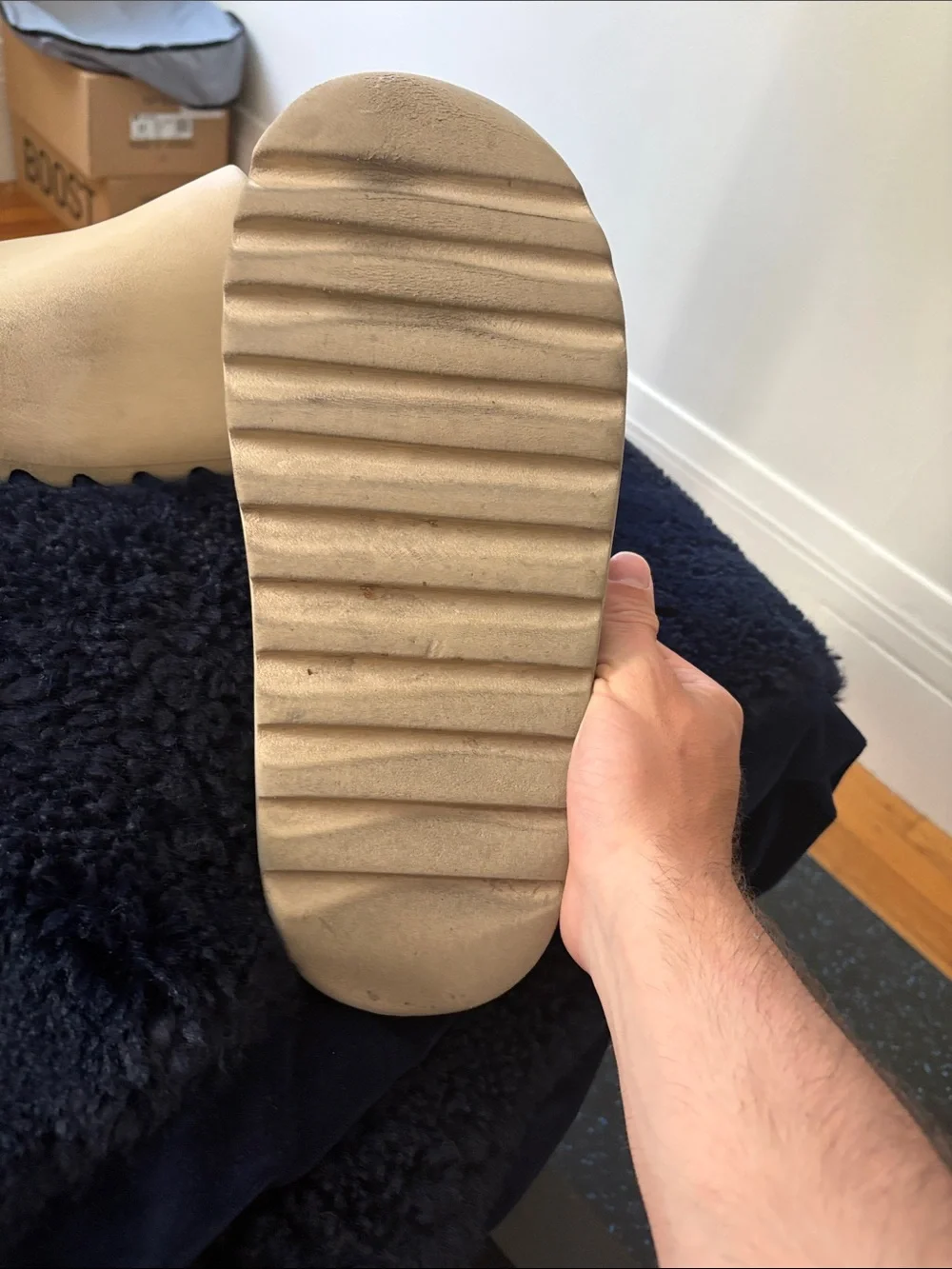 adidas Yeezy Foam Slide Sandals in Light Beige